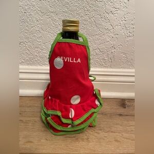 Sevilla spain wine fabric cover flamenco red polka dot dress